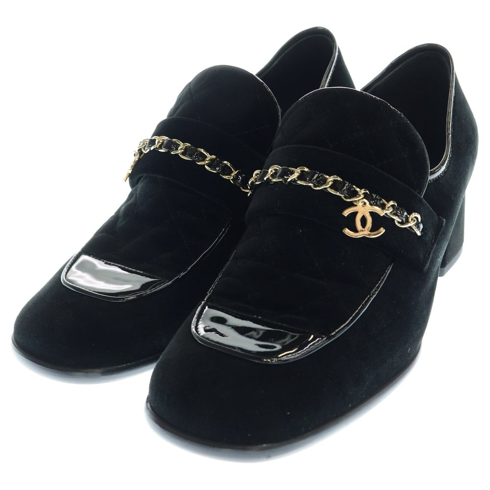 CHANEL(シャネル) ココマーク ロゴプレート ベロア ベルベット