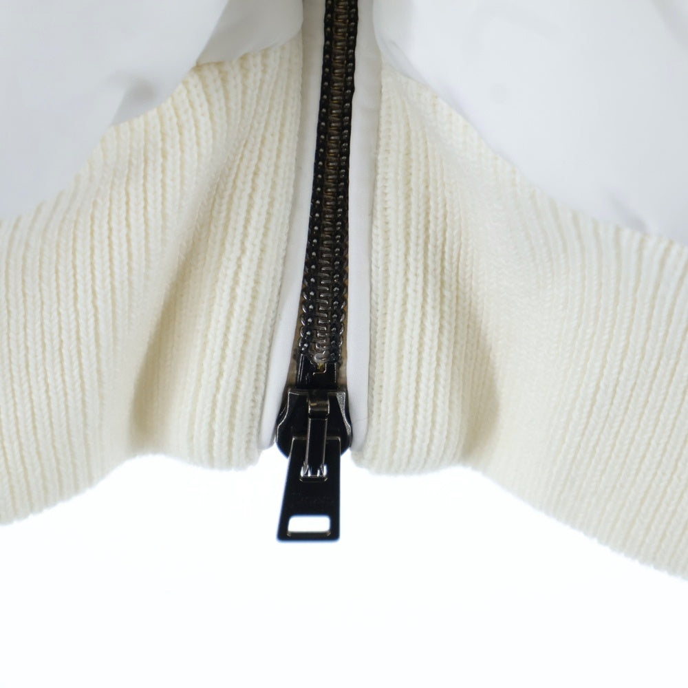 HERNO(ヘルノ) ウォーターレペレントバデッドポリエステル ハニカムコットンニット ハイブリッド ジップアップ フーデッド ジャケット ホワイト MC000141U-72018-1100