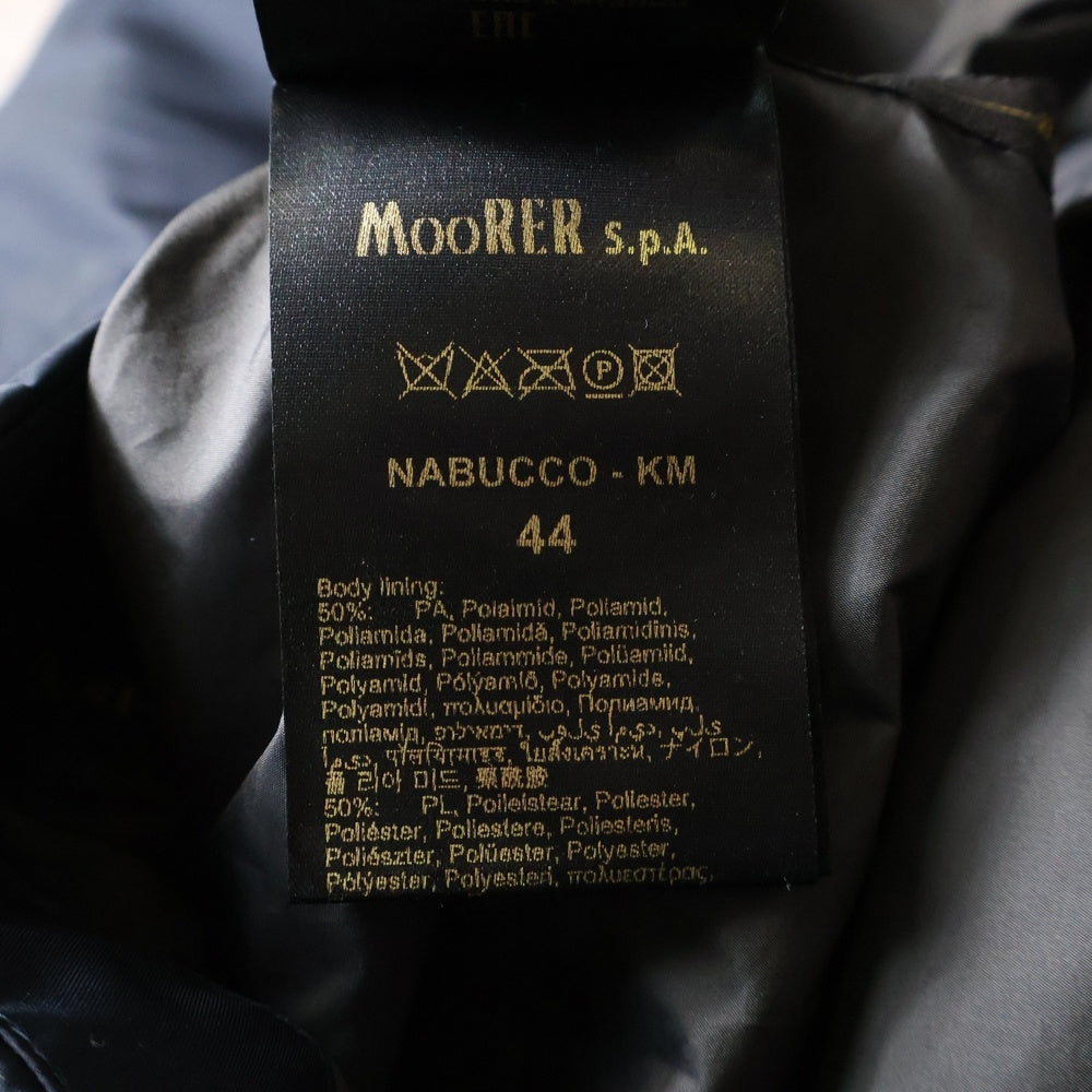 MOORER(ムーレー) NABUCCO-KM ナブッコ スタンドカラー ジップアップ ナイロンジャケット ブラック