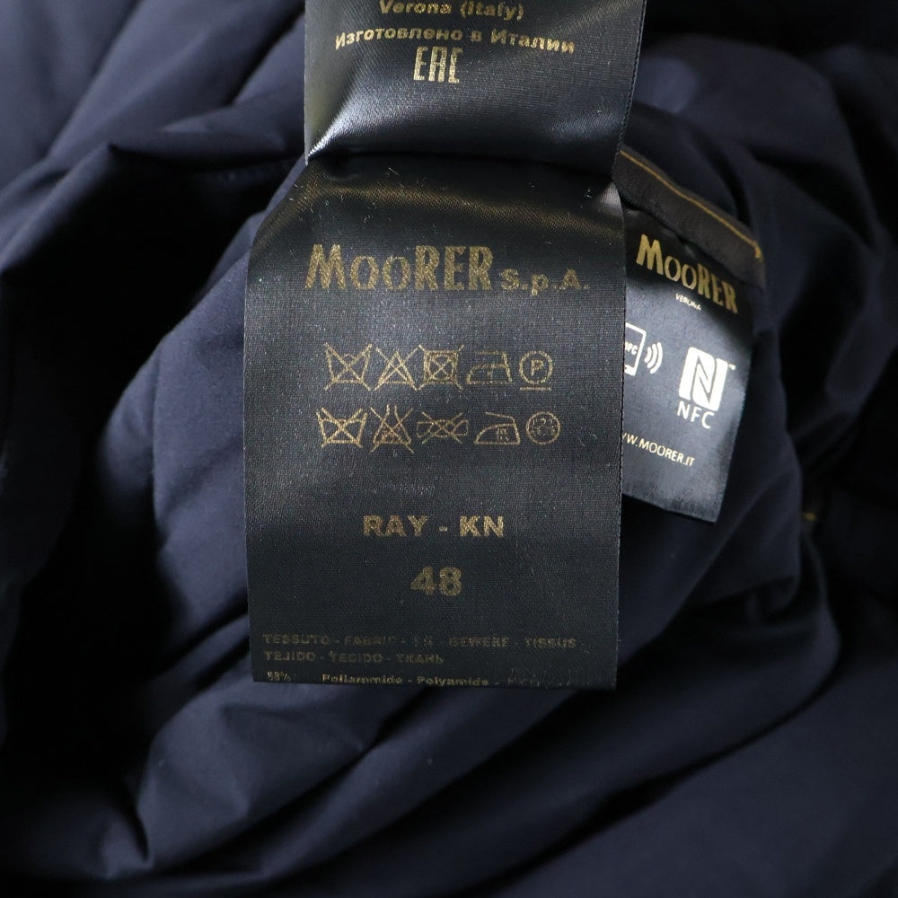 MOORER(ムーレー) RAY-KN レイ スタンドカラー ジップアップ ダウンジャケット ネイビー