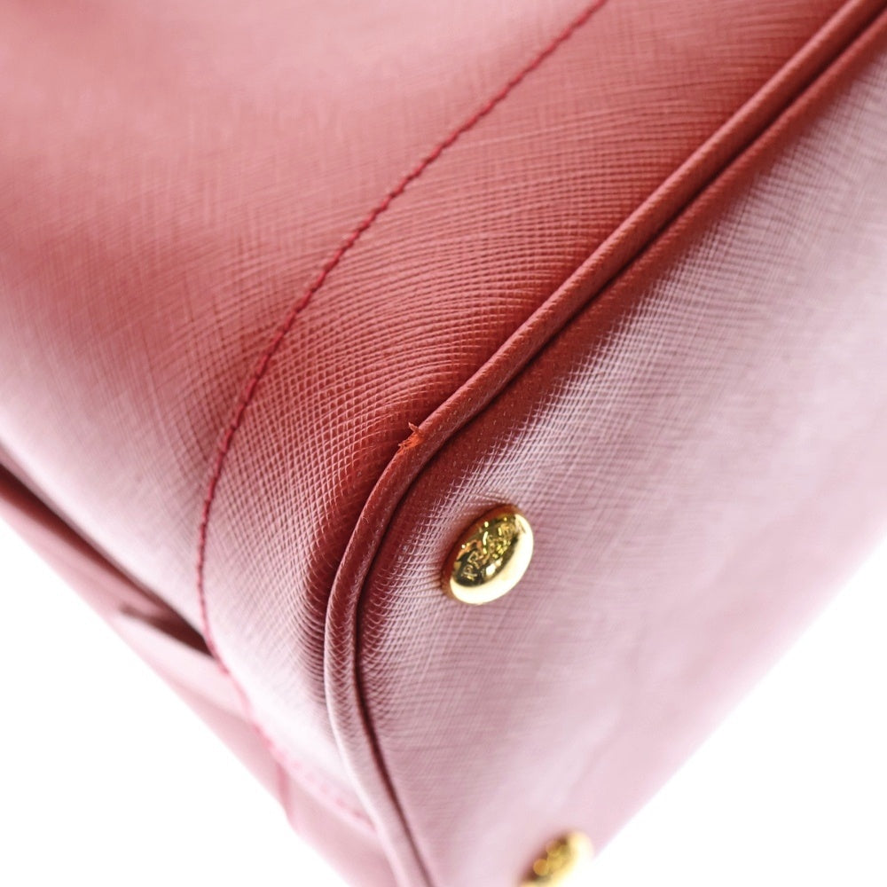 PRADA(プラダ) サフィアーノ 2WAYハンドバッグ ショルダーバッグ レッド レザー BN2567 ゴールド金具