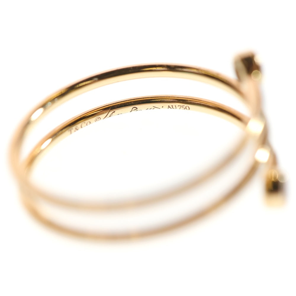 TIFFANY & Co.(ティファニー) エルサペレッティ ダイヤモンド フープ リング Au750 K18 PG ピンクゴールド 指輪