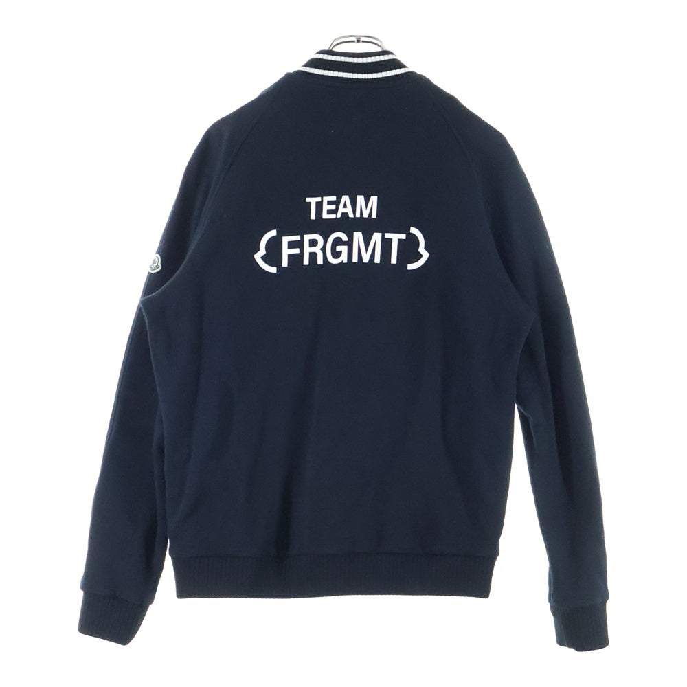 MONCLER(モンクレール) 23AW MF ワッペンロゴ バックプリント スナップボタン コットン ジャケット ブルゾン ブラック I209U8G00006 8990J