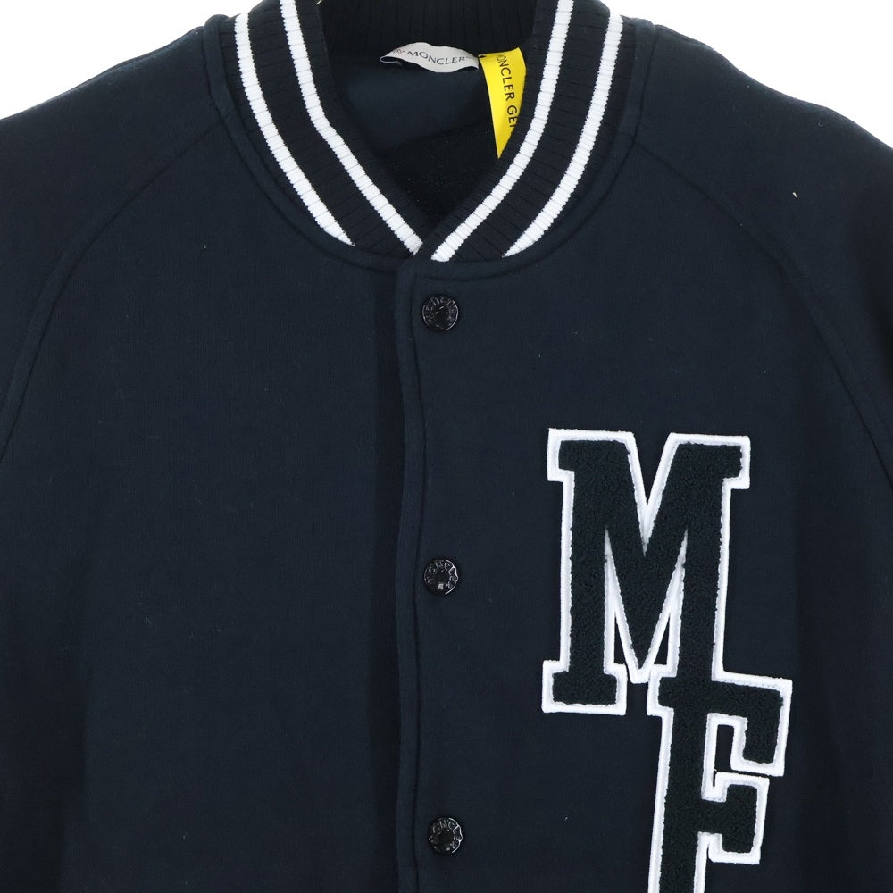 MONCLER(モンクレール) 23AW MF ワッペンロゴ バックプリント スナップボタン コットン ジャケット ブルゾン ブラック I209U8G00006 8990J