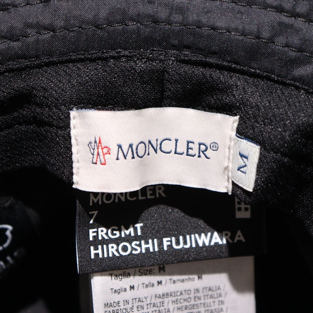 MONCLER(モンクレール) ×FRAGMENT ナイロンハット バケットハット 帽子 ブラック