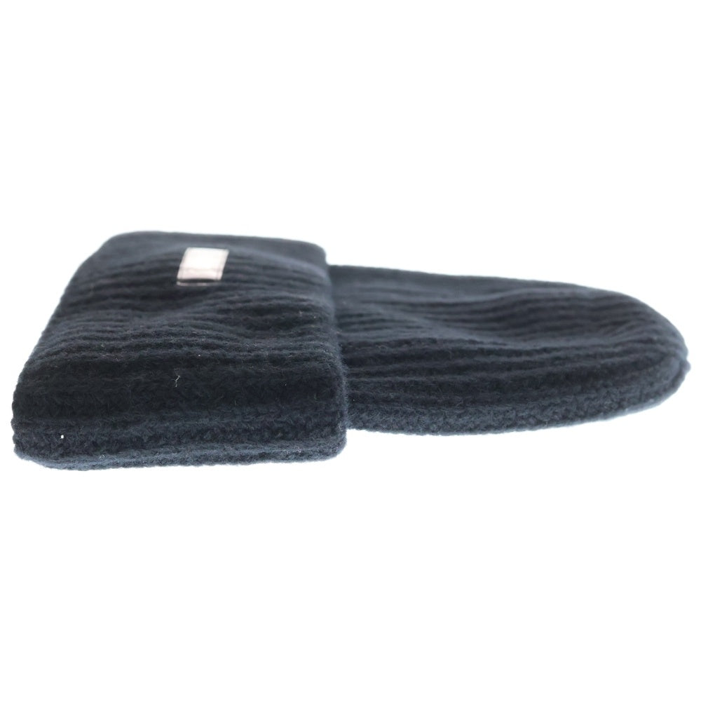 MONCLER(モンクレール) ×FRAGMENT コラボ ワッペンロゴ ウールニットキャップ 帽子 ブラック I209U3B00001 A9303