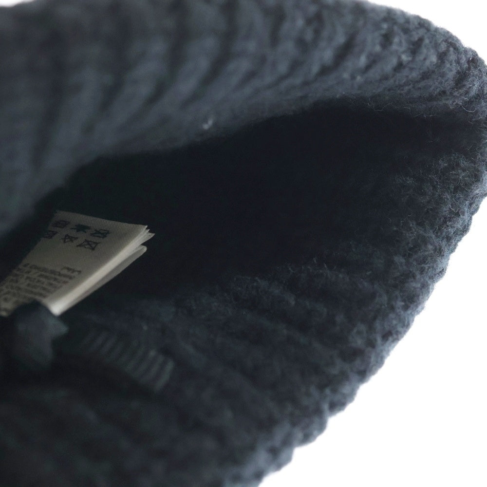 MONCLER(モンクレール) ×FRAGMENT コラボ ワッペンロゴ ウールニットキャップ 帽子 ブラック I209U3B00001 A9303
