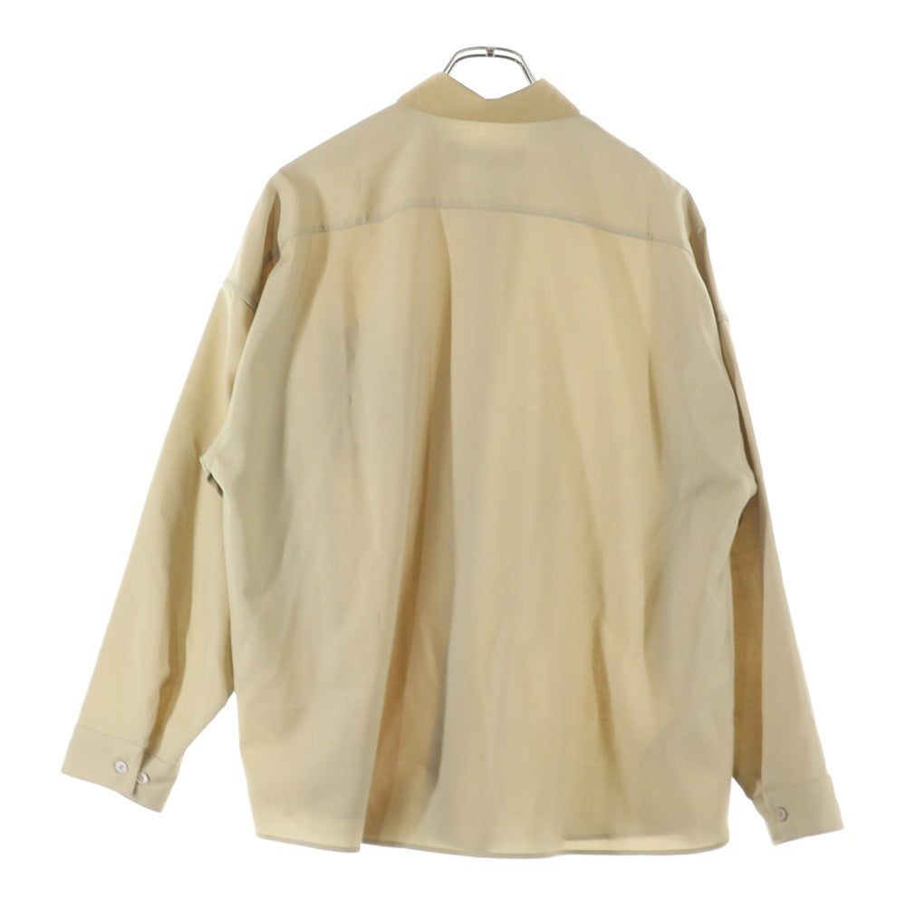 MARNI(マルニ) ロゴポケット 裏地付バイカラーウール長袖シャツ ベージュ CUMU0061QU-TW839