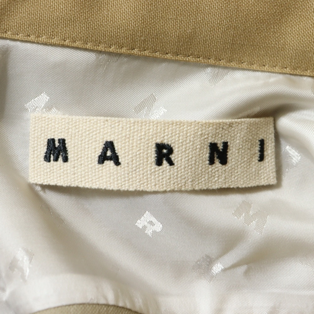MARNI(マルニ) ロゴポケット 裏地付バイカラーウール長袖シャツ ベージュ CUMU0061QU-TW839