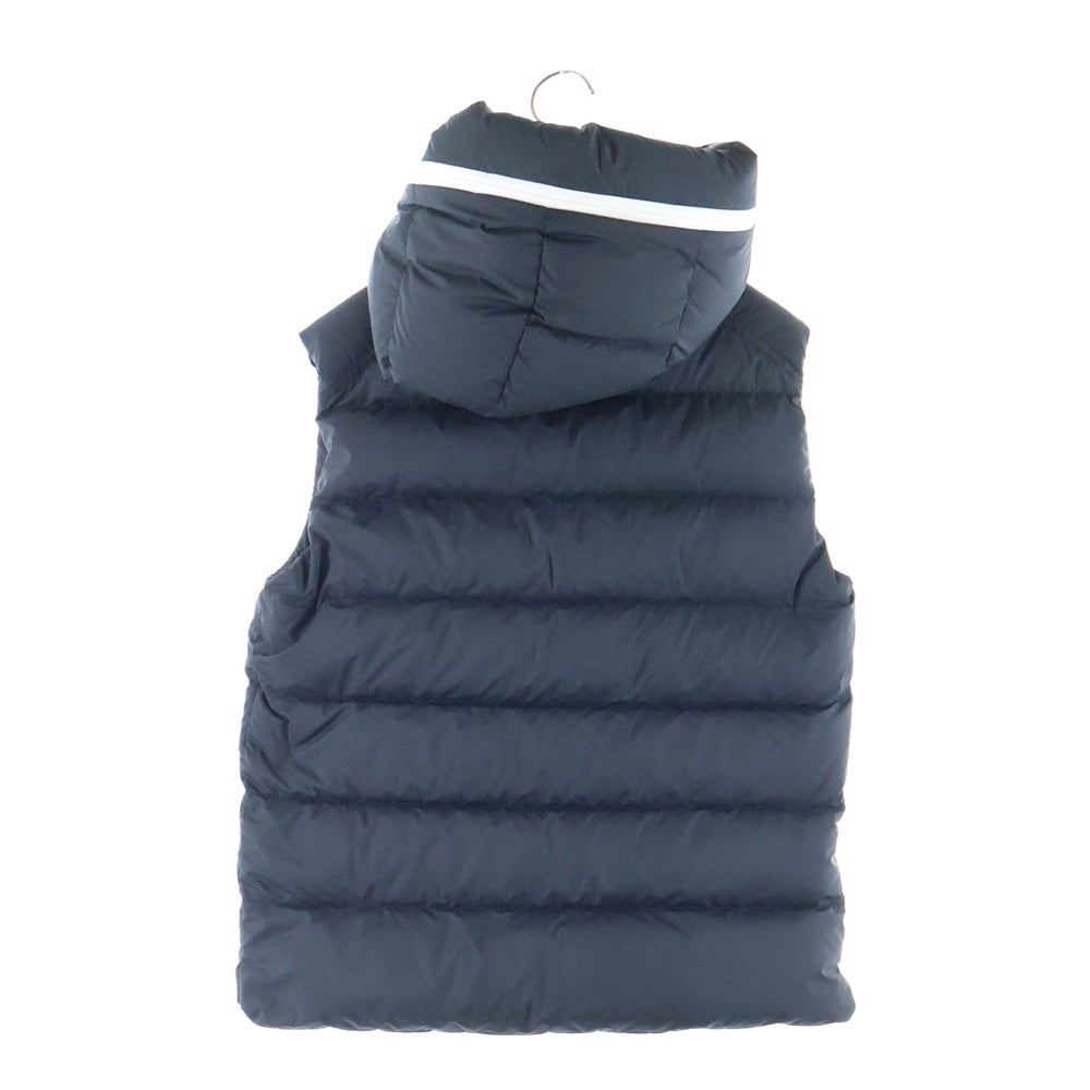 MONCLER(モンクレール) 23AW CARDAMINE カルダミン ワッペンロゴ ロゴプリント フーデッド ジップアップ ダウンベスト ジレ ブラック I20911A00181 54A81