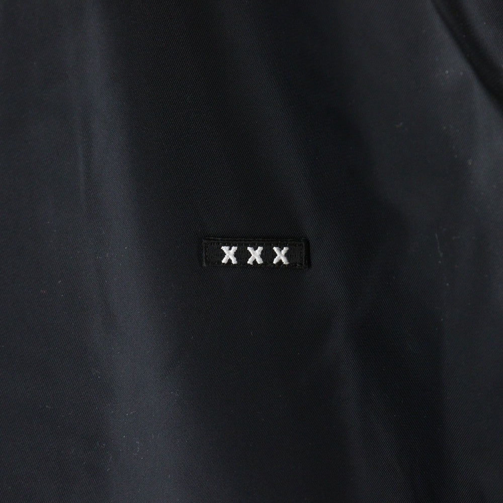 GOD SELECTION XXX(ゴッドセレクショントリプルエックス) ×FRAGMENT フラグメント バックロゴプリント ナイロン スナップボタン コーチジャケット ブラック GX-S23-FJK-01