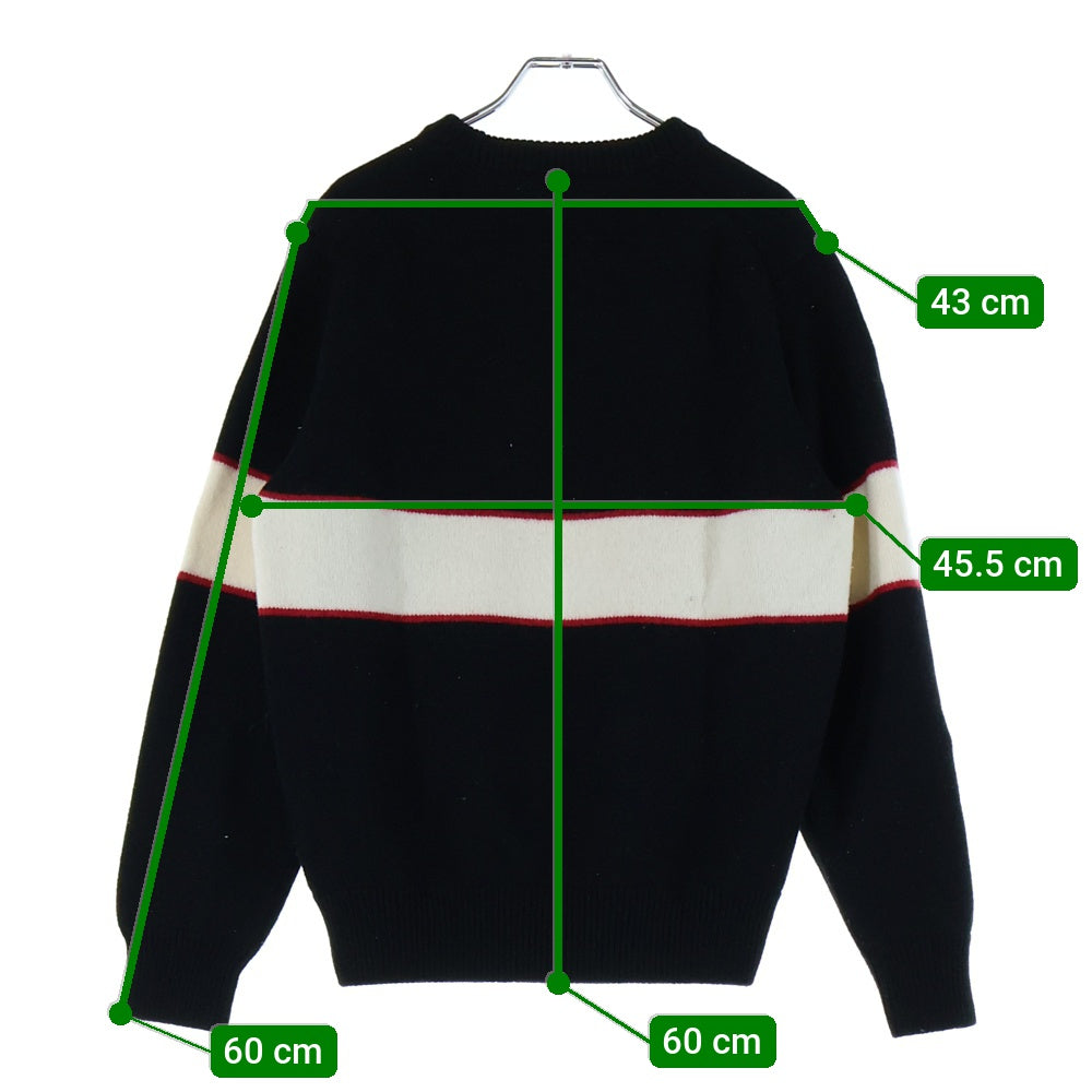 GIVENCHY(ジバンシィ) 18AW ロゴジャガード クルーネック プルオーバー 長袖ニット セーター ブラック BM900G400M