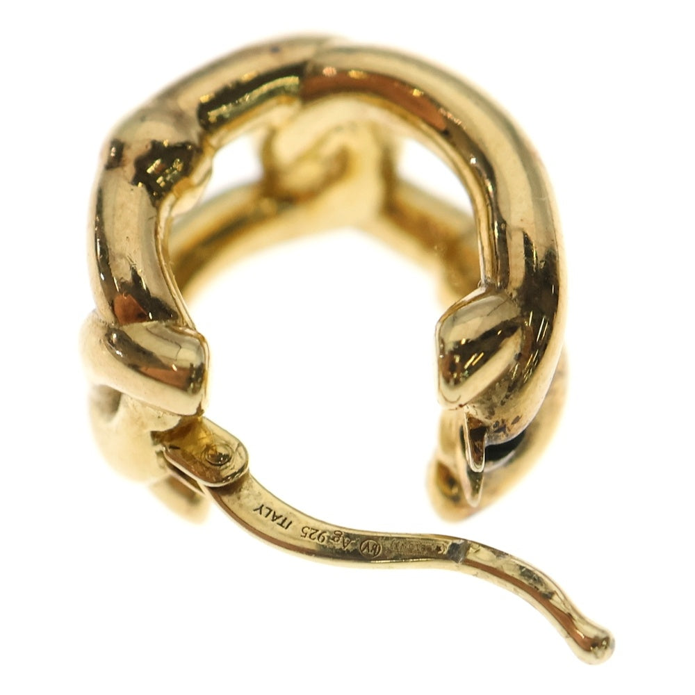 BOTTEGA VENETA(ボッテガヴェネタ) ツイストチェーン フープ ピアス GP