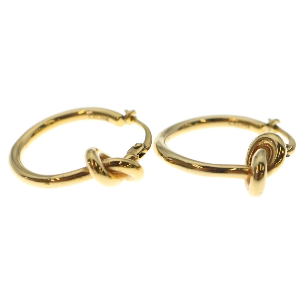 ！美品！　セリーヌ　ピアス　ゴールド　ノットピアス フープ　135 CELINE(セリーヌ) ノット フープピアス ゴールド GP