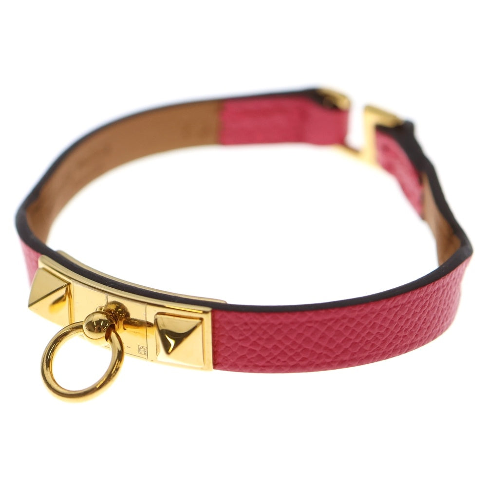 HERMES(エルメス) リヴァル B刻印 ゴールド金具 ピンク系 ブレスレット レディース