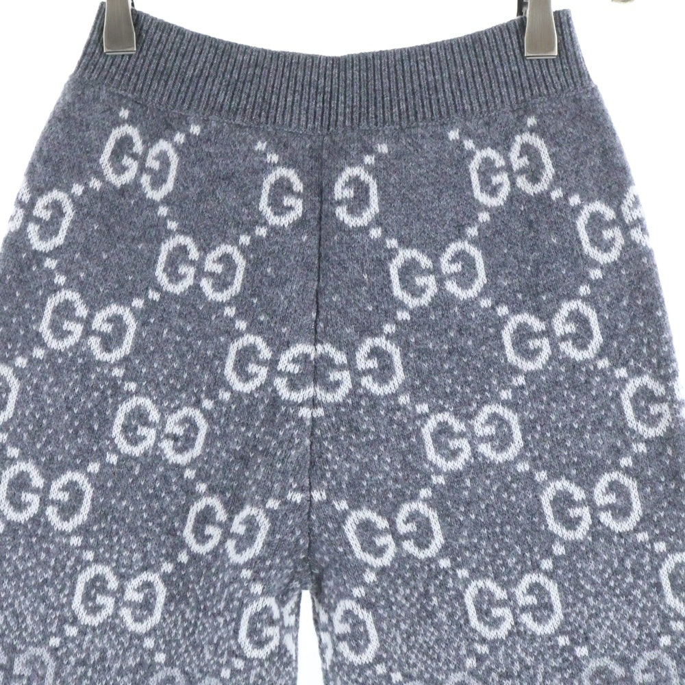 GUCCI(グッチ) グラデーションGG ウールジャカードパンツ グレー 10 800838 レディース