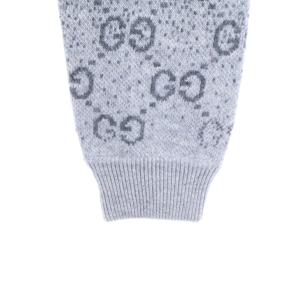 GUCCI グッチ　GGロゴ パンツ ストレッチ　グレー 極美品 GUCCI(グッチ) グラデーションGG ウールジャカードパンツ グレー 10 800838