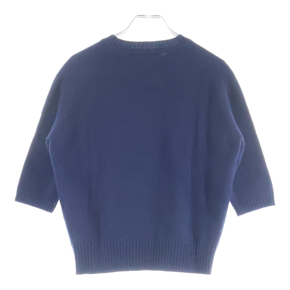 GUCCI(グッチ) 22SS ホースビット カシミヤ クルーネック プルオーバー 長袖ニット セーター ネイビー 628389