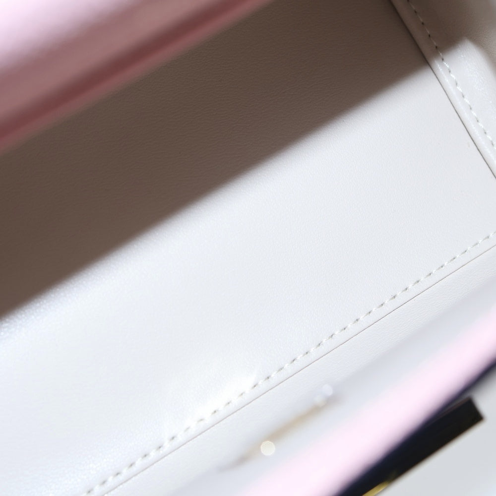 DELVAUX(デルボー) イジィデ ミニ 2WAY ハンドバッグ ショルダーバッグ レザー ピンク レディース