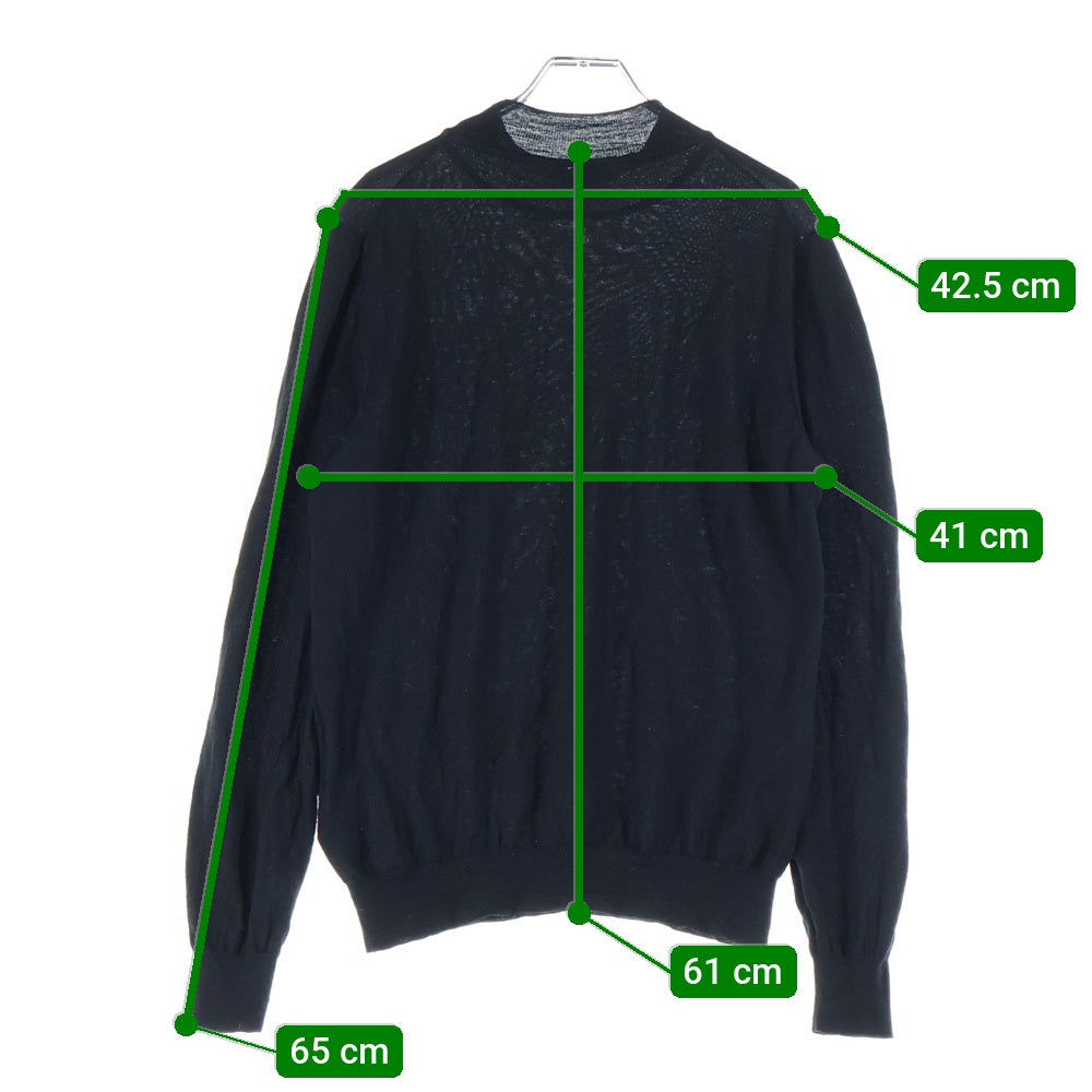 PRADA(プラダ) ハイネック長袖ウールニットセーター ブラック DNA796