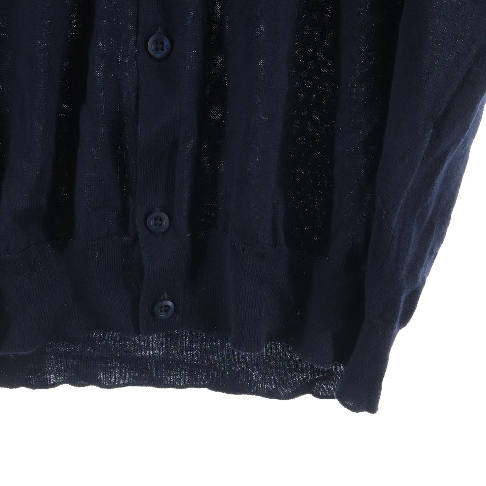 PRADA(プラダ) 23AW ウール ニット 長袖カーディガン ネイビー DNA959