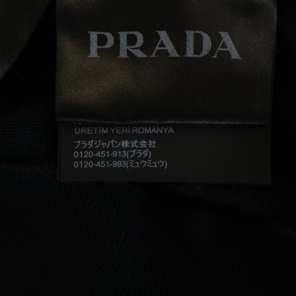 PRADA(プラダ) 23AW ウール ニット 長袖カーディガン ネイビー DNA959