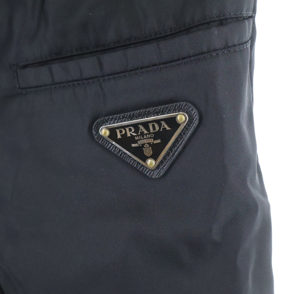 PRADA(プラダ) 22SS Re-Nylon リナイロン トライアングルロゴプレート ハーフ ショート パンツ ショーツ ブラック SPG32
