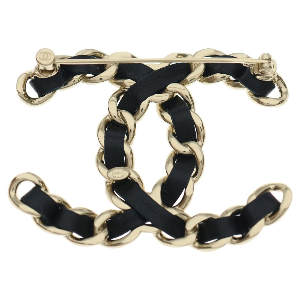 CHANEL(シャネル) ココマーク ブローチ GP ゴールド×ブラック B22V