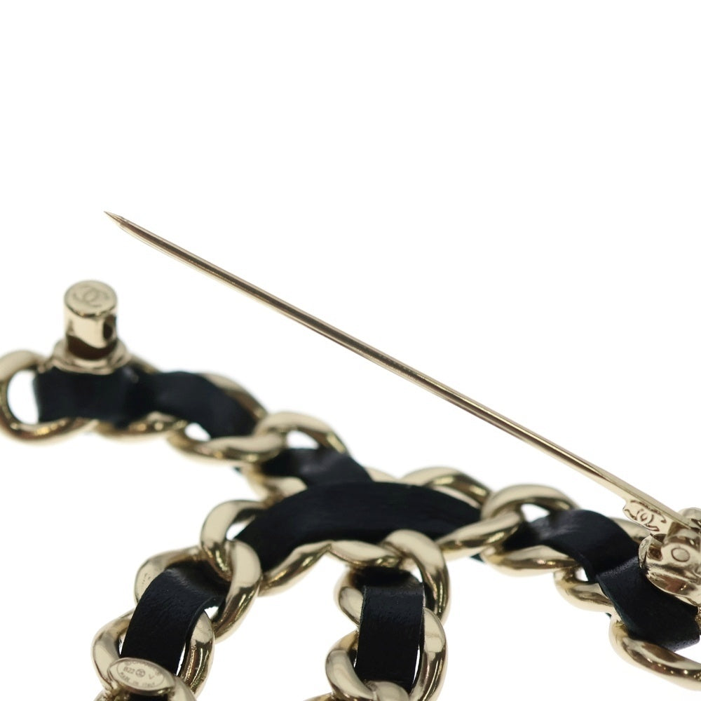 CHANEL(シャネル) ココマーク ブローチ GP ゴールド×ブラック B22V