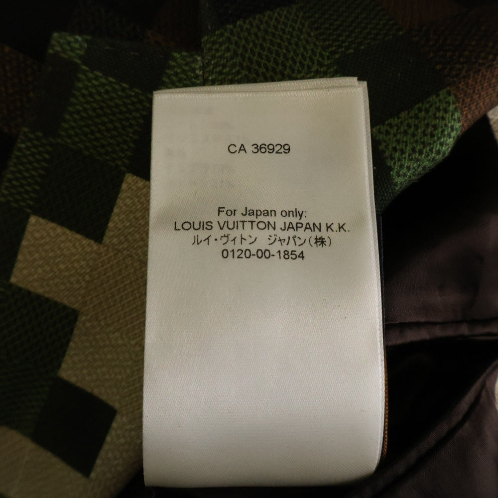 LOUIS VUITTON(ルイヴィトン) 24SS ダモフラージュ ダミエ ピクセル 迷彩 カモフラ総柄 2B テーラードジャケット グリーン×ブラウン×ベージュ RM241 HSB HQJ60E