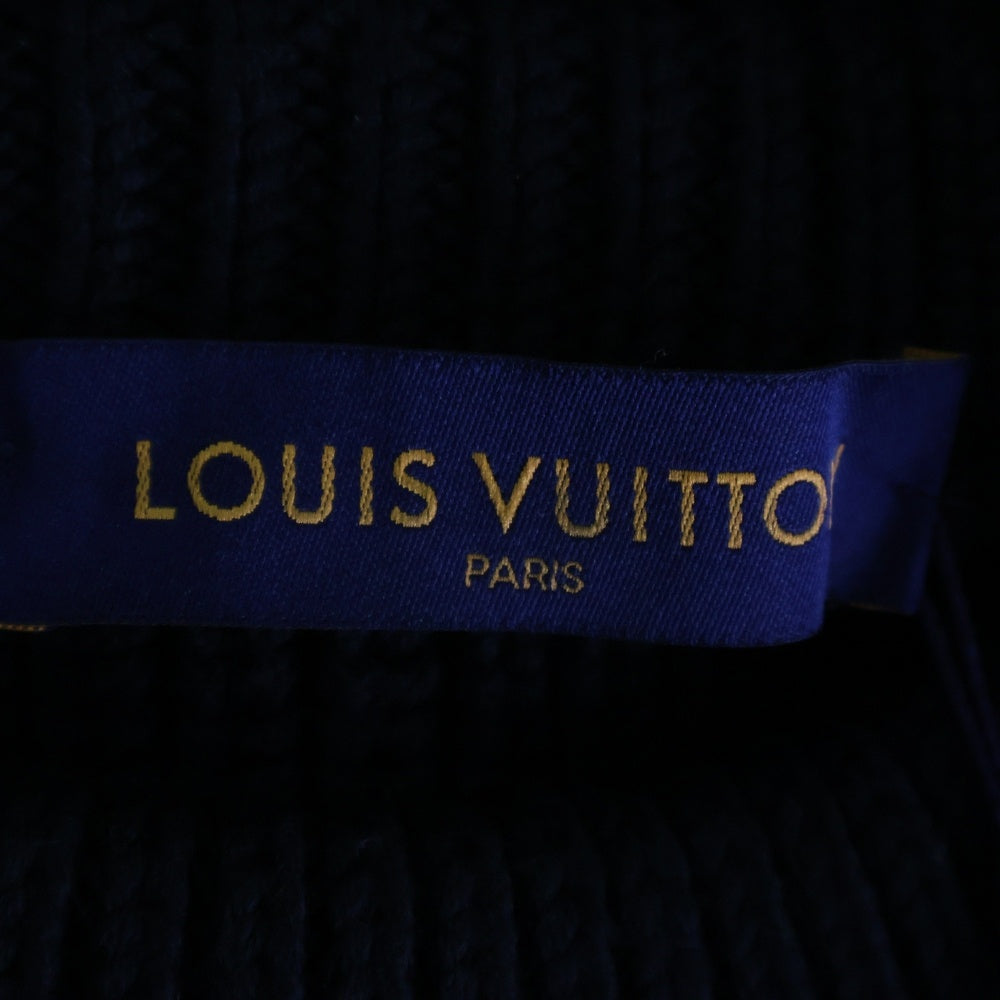 LOUIS VUITTON(ルイヴィトン) モノグラムファー ミンククルーネックウールニットセーター ブラック RM202 YQQ HJN93WYQQ