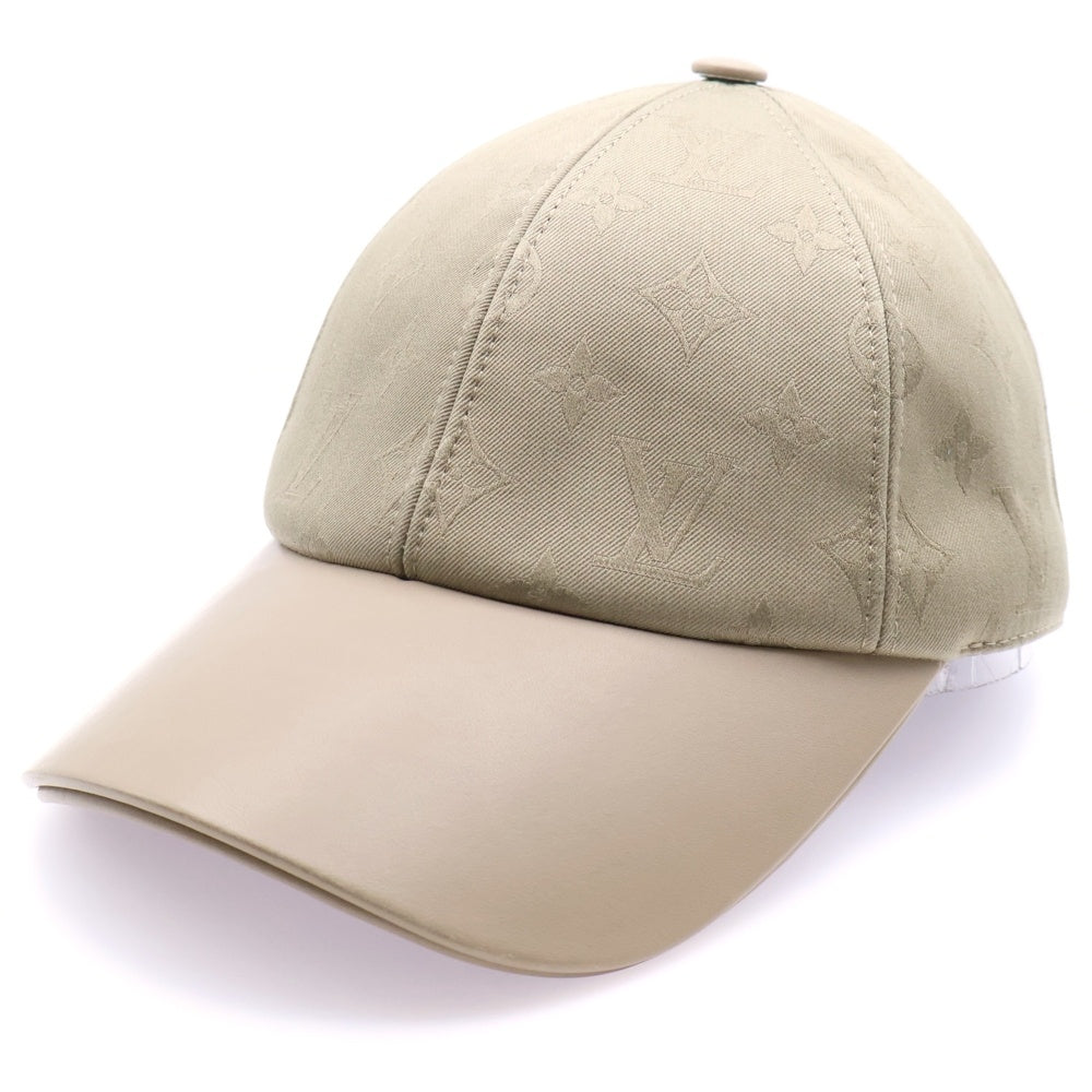 LOUIS VUITTON(ルイヴィトン) LVファースト コットン/レザー モノグラムベースボールキャップ 帽子 カーキ M7127M