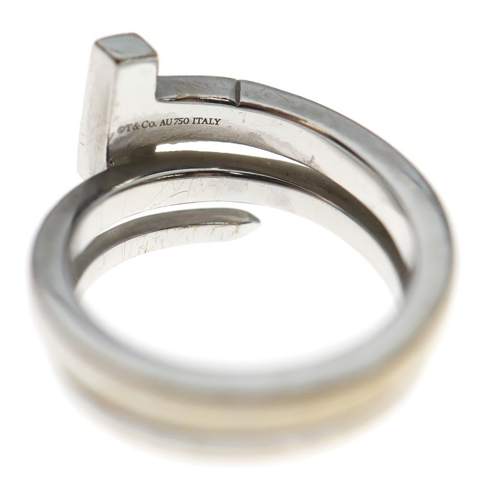 TIFFANY & Co.(ティファニー) Tスクエアラップリング ダイヤモンド ホワイトゴールド Au750WG ジュエリー レディース