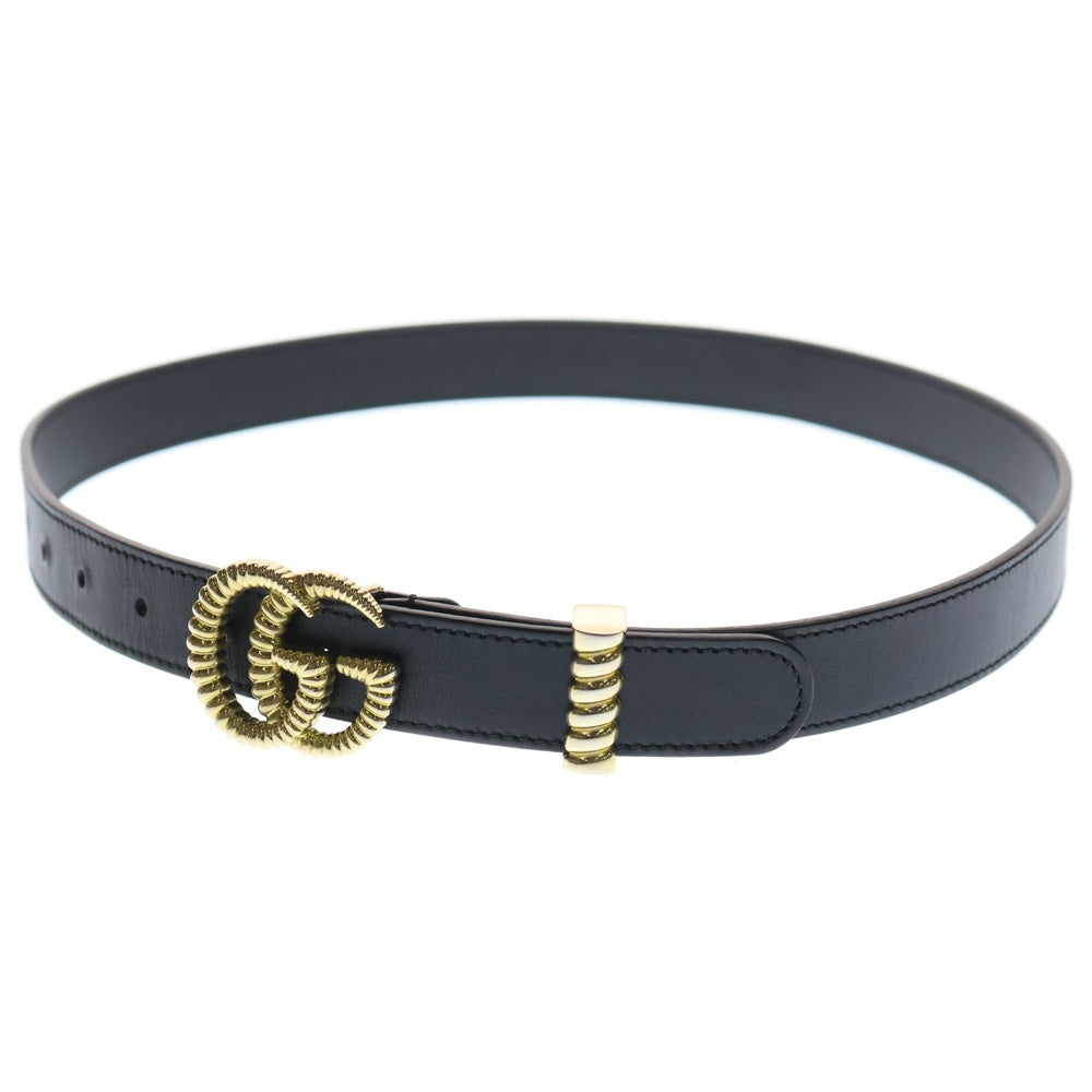 GUCCI(グッチ) ダブルG ベルト 75/30 ブラック レザー 524103 レディース