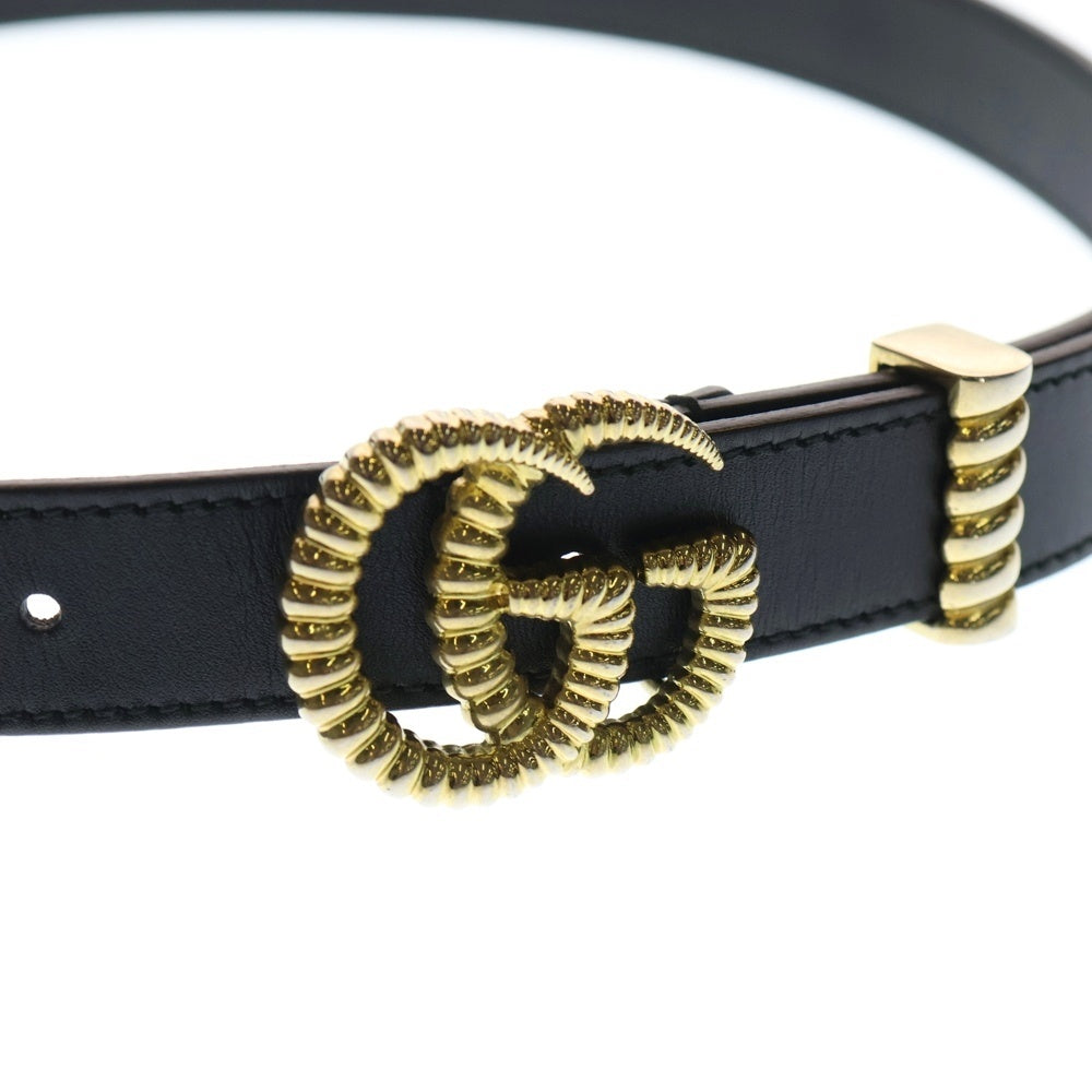 GUCCI(グッチ) ダブルG ベルト 75/30 ブラック レザー 524103 レディース