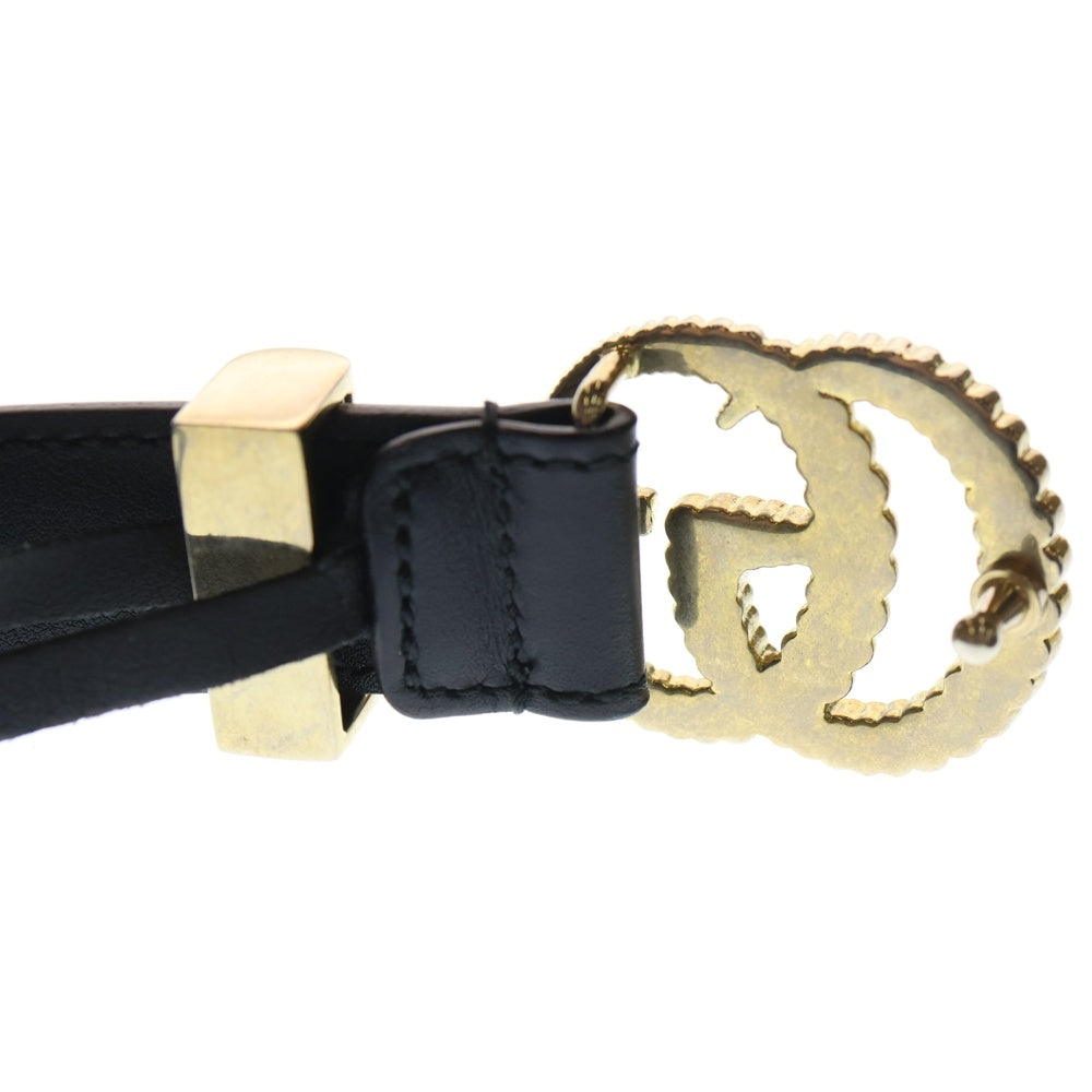 GUCCI(グッチ) ダブルG ベルト 75/30 ブラック レザー 524103 レディース