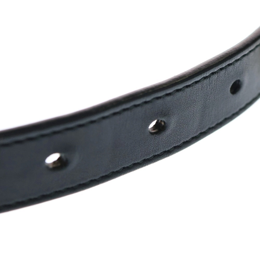 GUCCI(グッチ) ダブルG ベルト ブラック×ゴールド レザー 70/28 409417