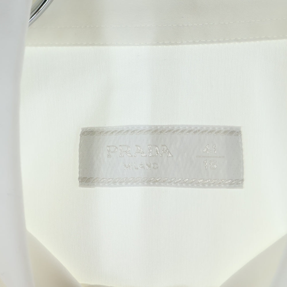 PRADA(プラダ) レギュラーカラー コットン 長袖シャツ ホワイト