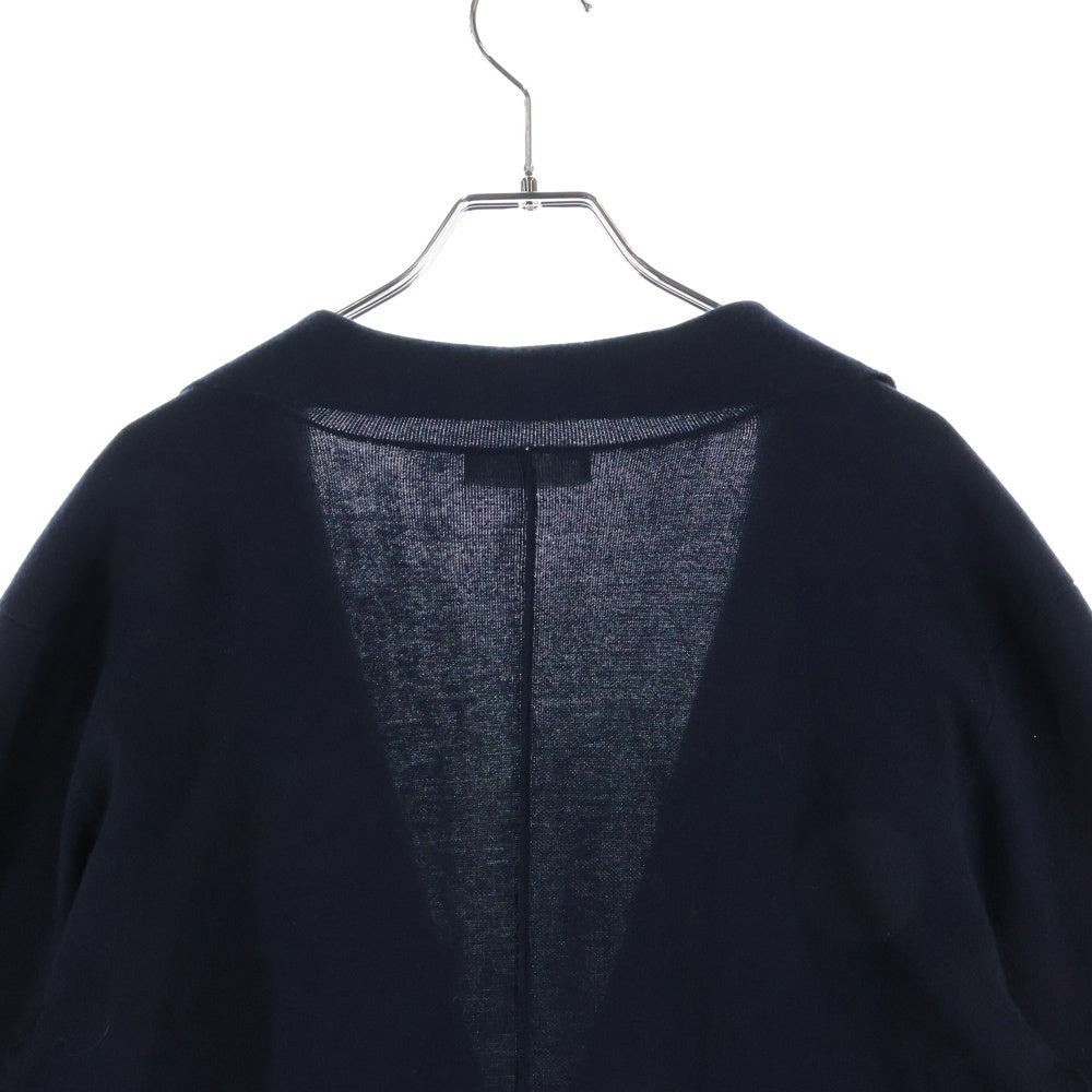 Cruciani(クルチアーニ) シルク混 カシミヤ ニット シェルボタン 2B テーラードジャケット ネイビー CU19.020