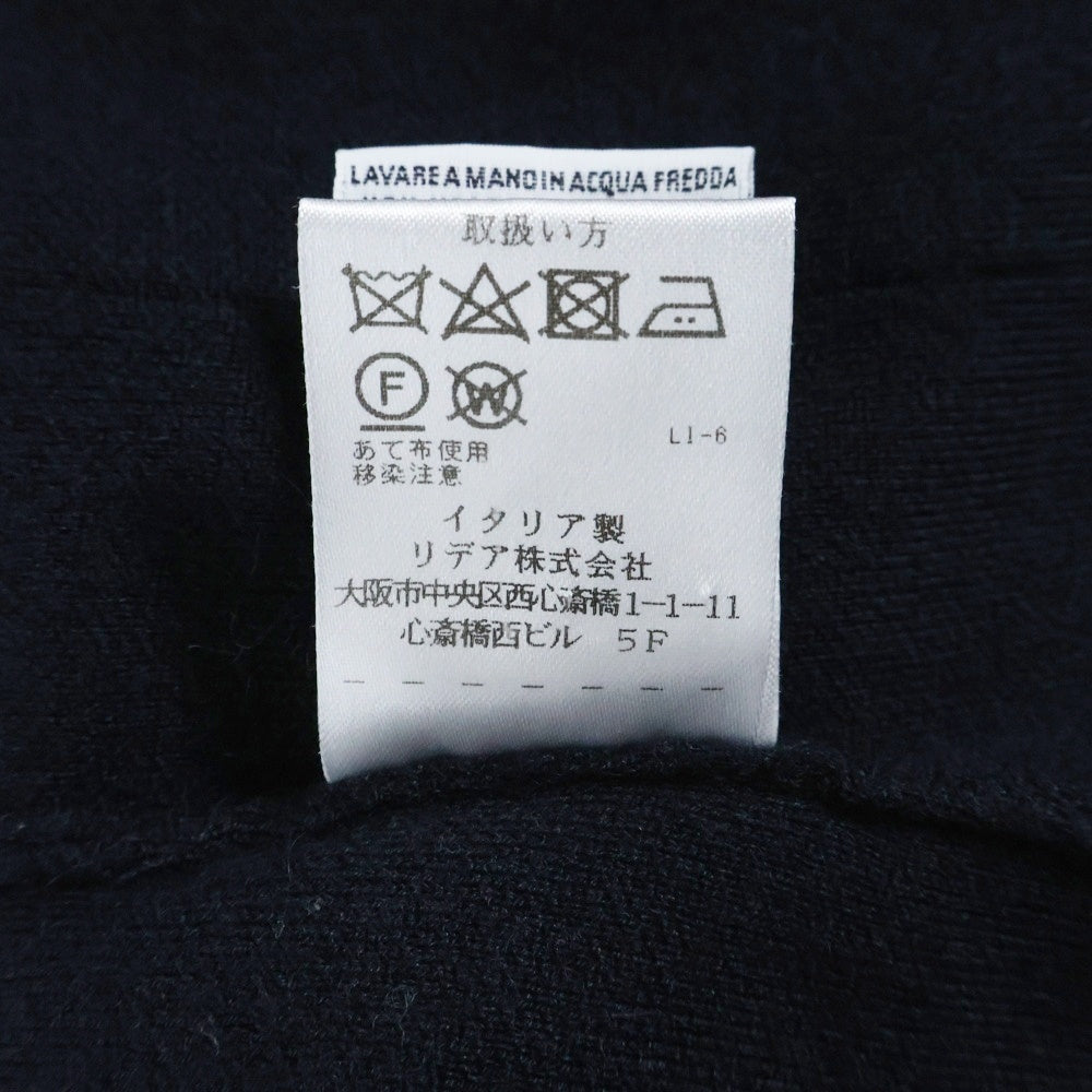 Cruciani(クルチアーニ) シルク混 カシミヤ ニット シェルボタン 2B テーラードジャケット ネイビー CU19.020