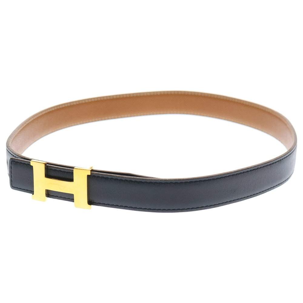 HERMES(エルメス) コンスタンス Hベルト ブラウン レザー ゴールド金具 □A刻印