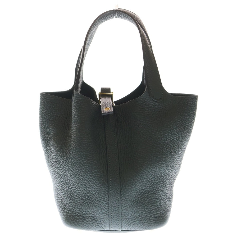 HERMES(エルメス) ピコタンロックPM ヴェールアマンド トリヨンレザー ハンドバッグ ゴールド金具 W刻印 レディース