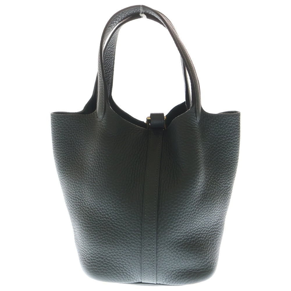 HERMES(エルメス) ピコタンロックPM ヴェールアマンド トリヨンレザー ハンドバッグ ゴールド金具 W刻印 レディース