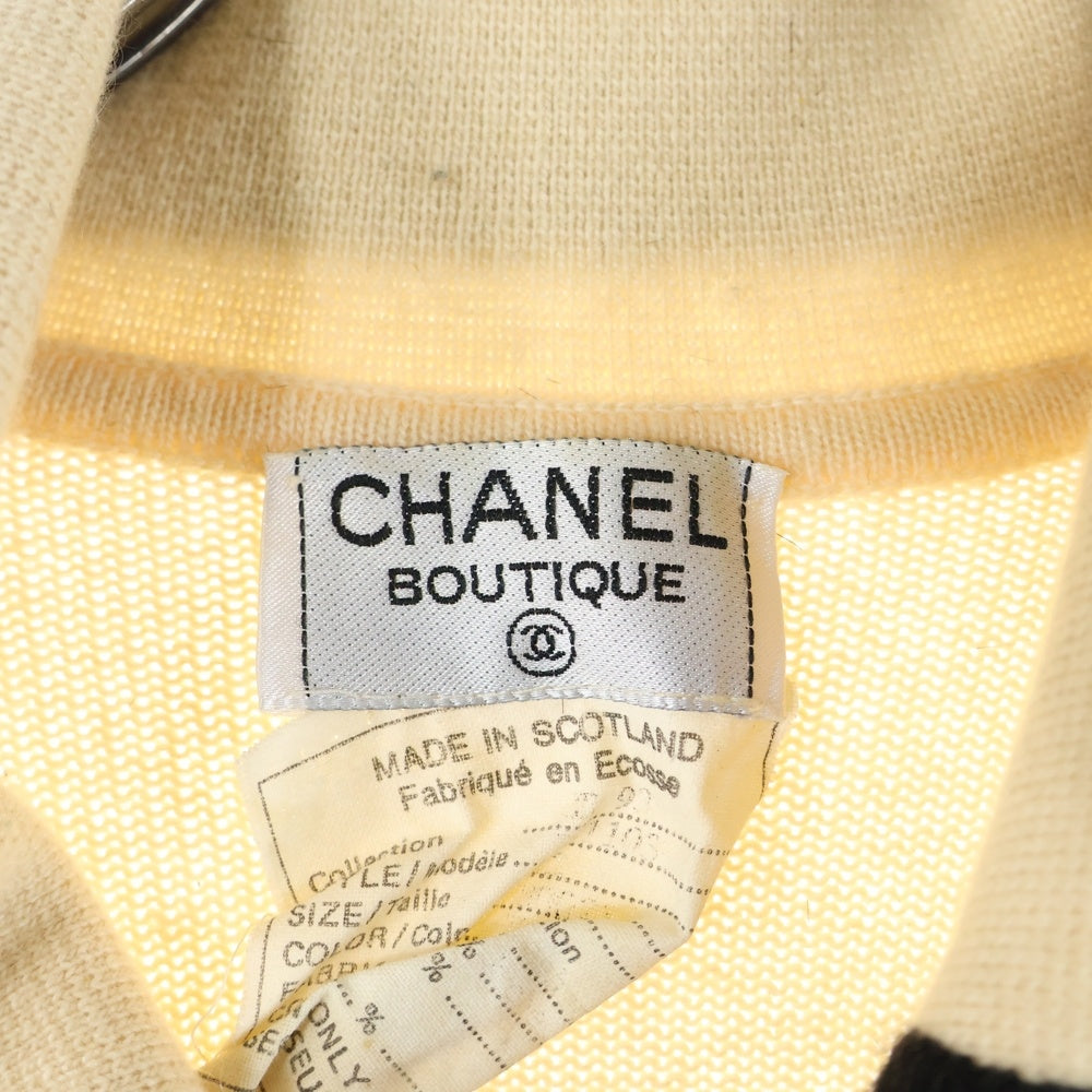 CHANEL ベージュ ボタン付きカシミヤカーディガン 中古・古着通販】CHANEL (シャネル) ココボタンカシミヤニット