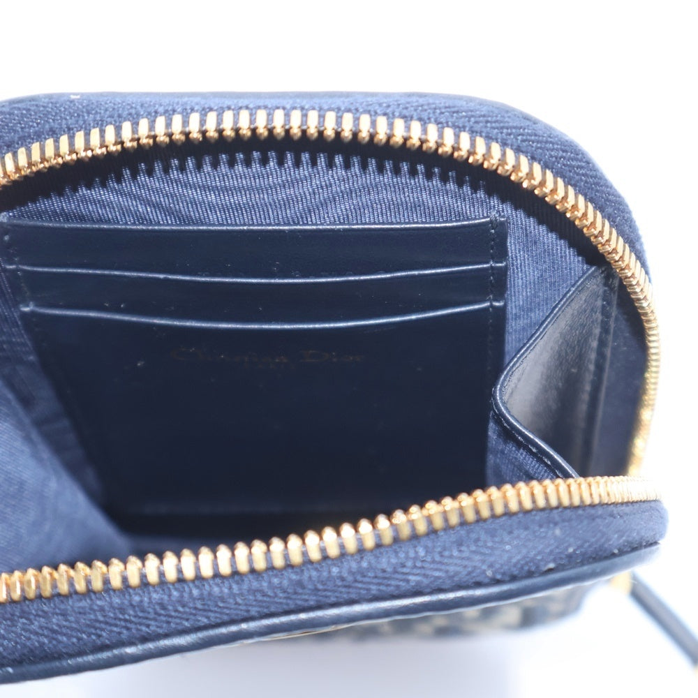 Christian Dior(クリスチャンディオール) フォンホルダー オブリーク ショルダーバッグ チェーンバッグ ミニバッグ ネイビー S2114UTZQ_M928 ゴールド金具 レディース