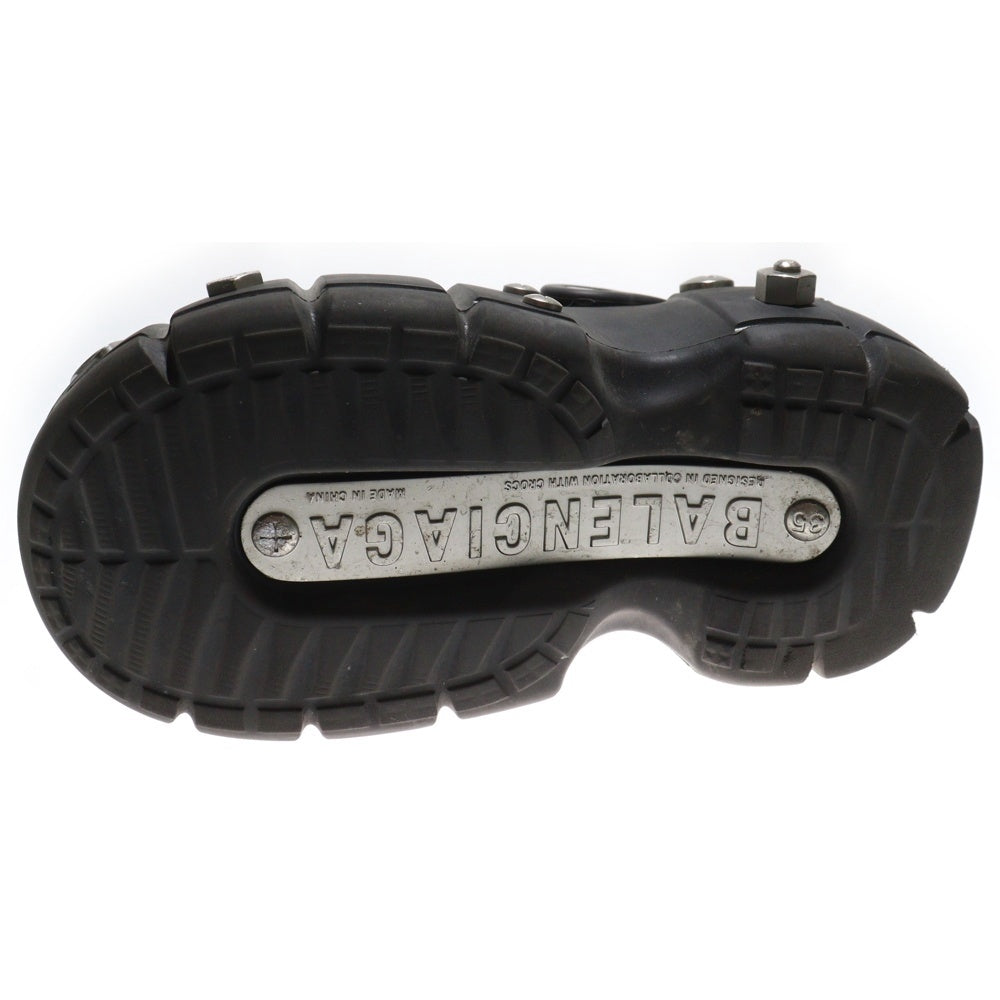 BALENCIAGA(バレンシアガ) 22SS ×crocs HARDCROCS クロックス ハードクロックス 厚底サンダル シューズ ブラック レディース