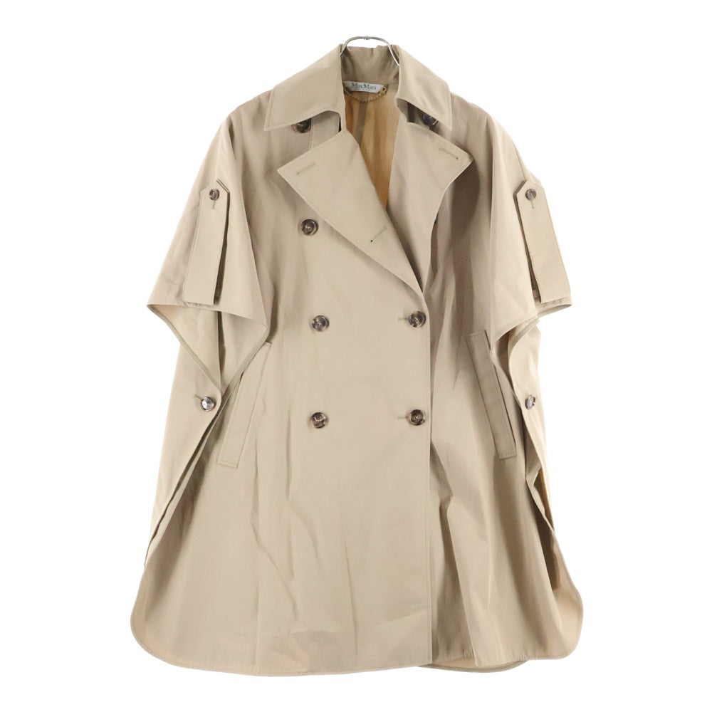 Max Mara(マックスマーラ) ダブルブレスト コットン ケープコート ポンチョ ベージュ レディース 25147310316