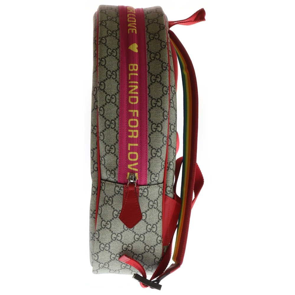 GUCCI(グッチ) グッチ ヒグチユウコ GGスプリーム リュックサック バックパック ベージュ×レッド レザー×PVC 501976 レディース