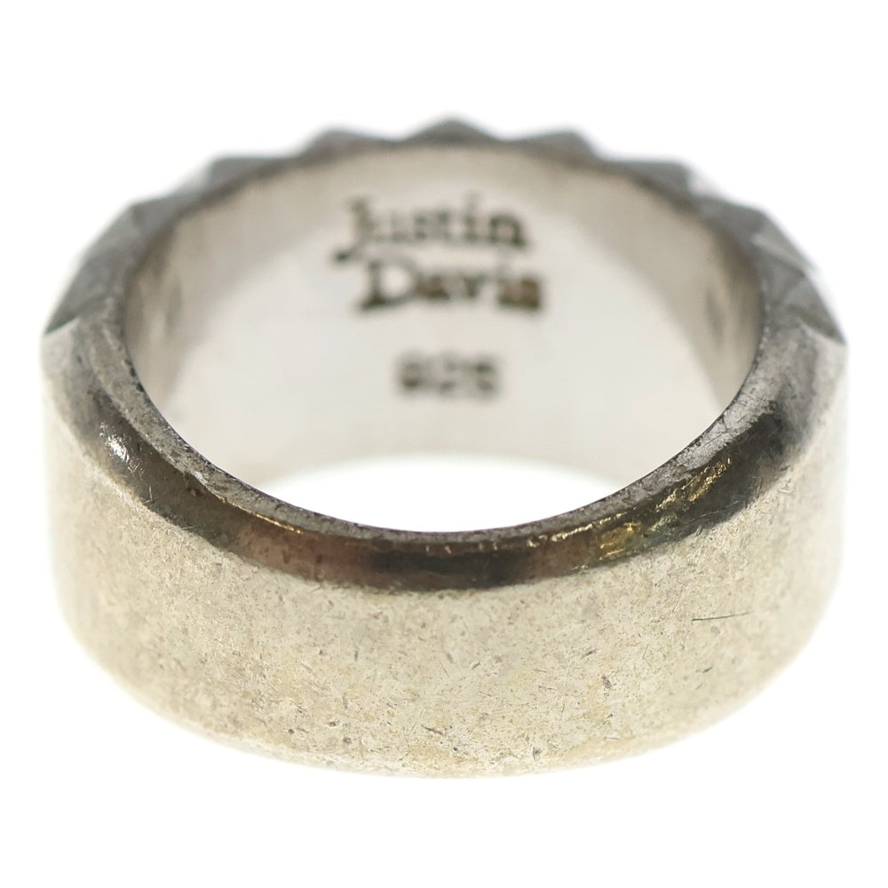 Justin Davis(ジャスティンデイヴィス) GLITZ DELUXE オニキス リング ラインストーン Ag925 SV シルバー 指輪