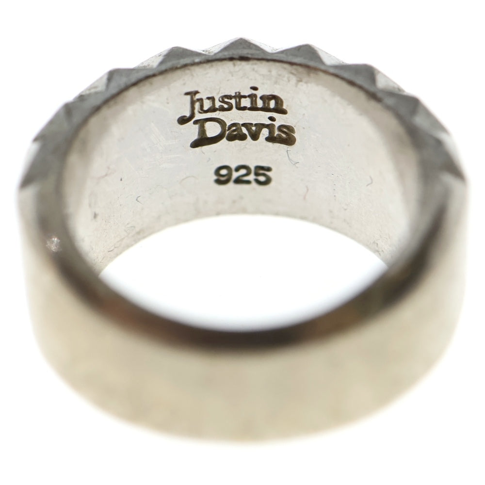 Justin Davis(ジャスティンデイヴィス) GLITZ DELUXE オニキス リング ラインストーン Ag925 SV シルバー 指輪